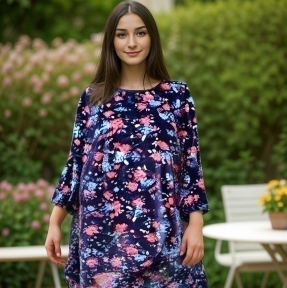 LULAROE VELVET FLORAL "MAURINE" DRESS SZ 3X